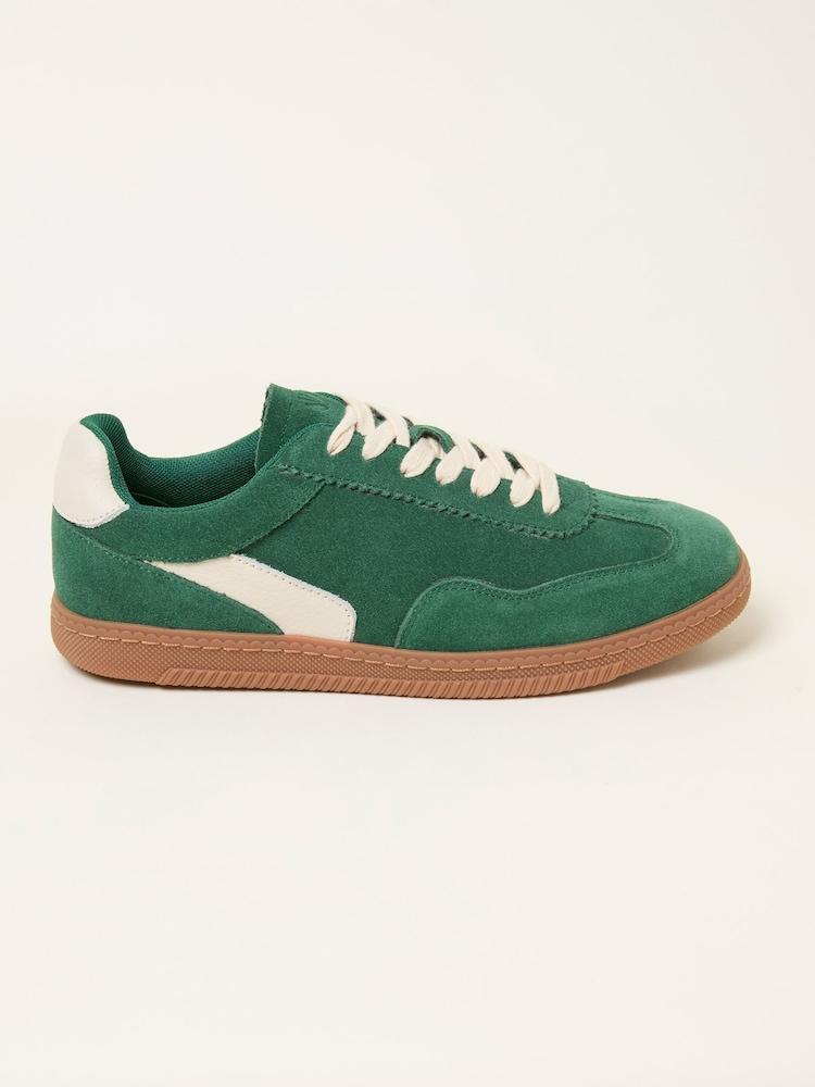 Fat Face Fia Dark Green Retro Trainer