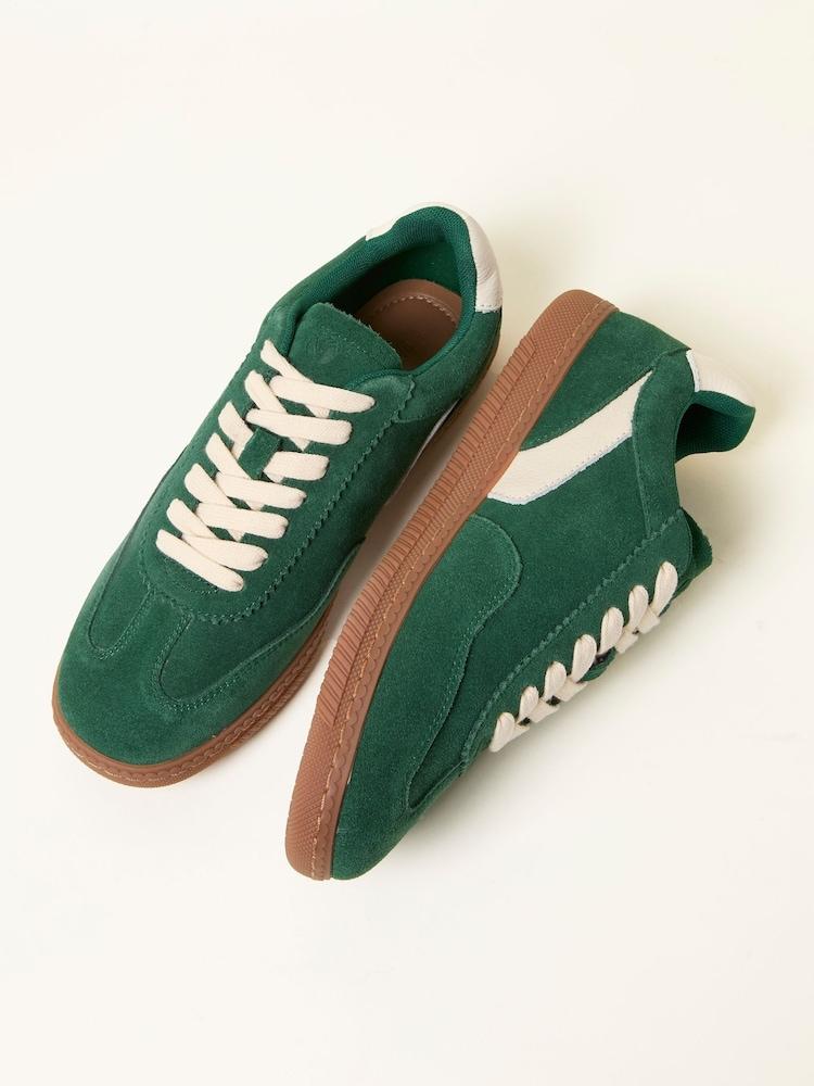 Fat Face Fia Dark Green Retro Trainer
