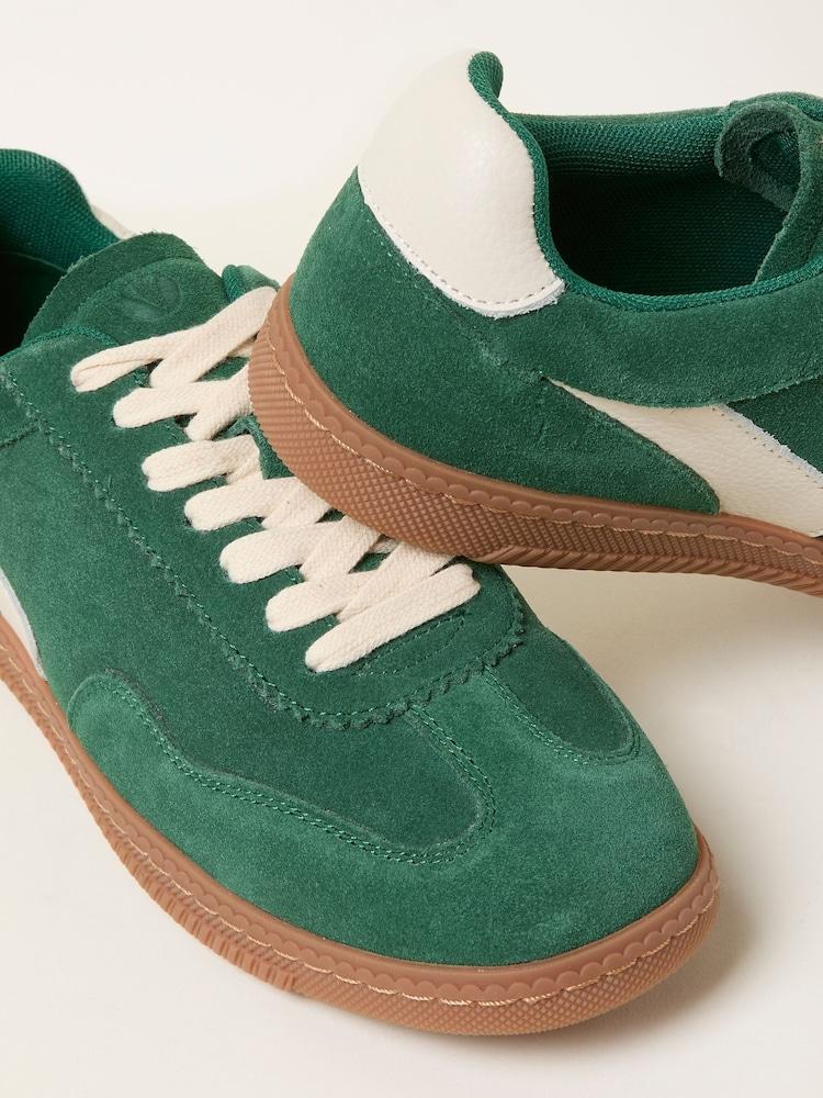 fat face Fia Dark Green Retro Trainer