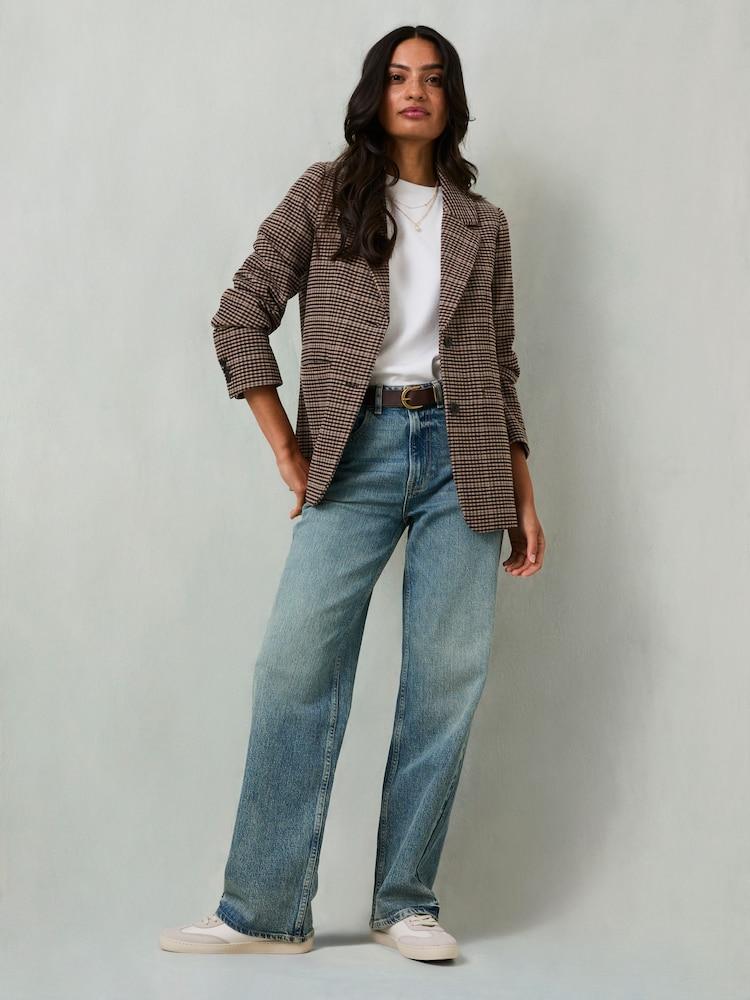 Fat Face Filby Bleach Wash Relaxed Straight Jeans