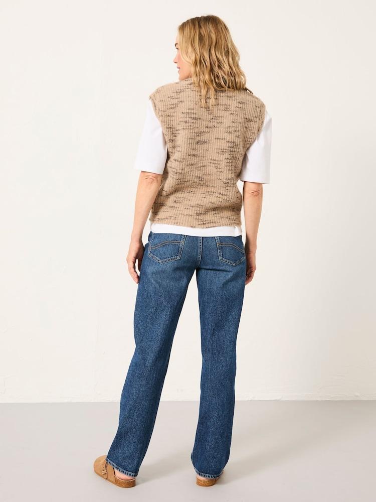 Fat Face Filby Blue Denim Relaxed Straight Jeans