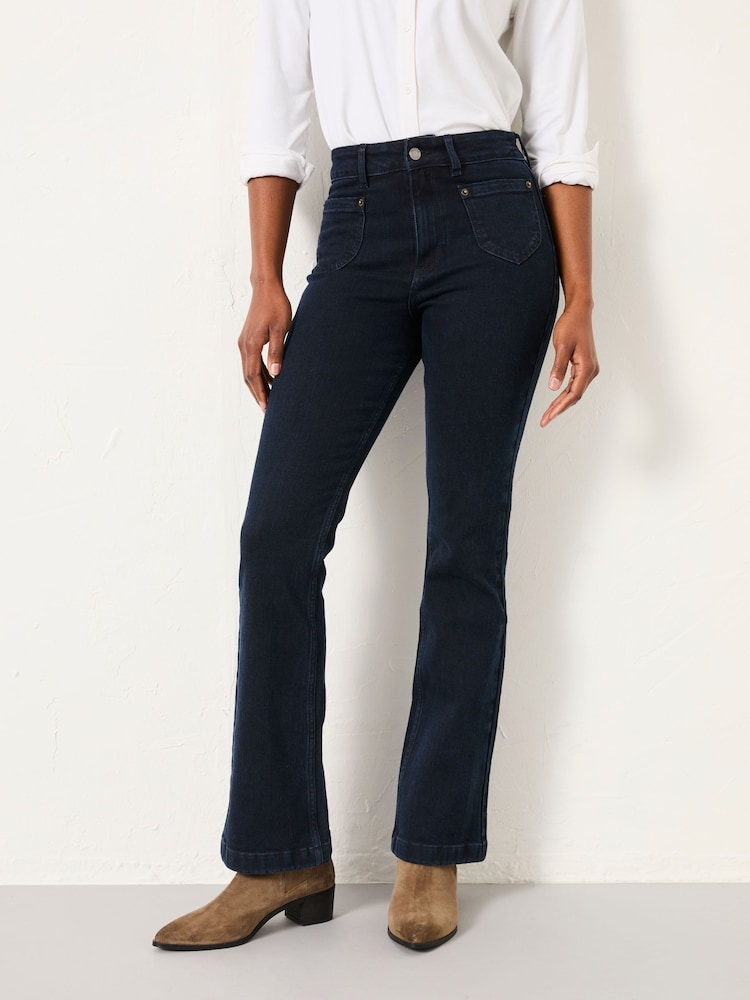 Fat Face Fly Denim Dark Blue Flare Jeans