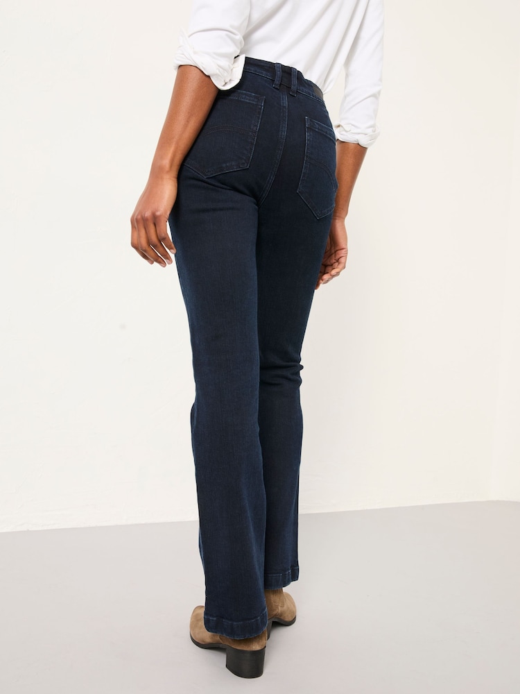 Fat Face Fly Denim Dark Blue Flare Jeans
