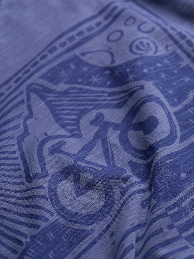 fat face French Navy Bike Long Way Graphic Tshirt