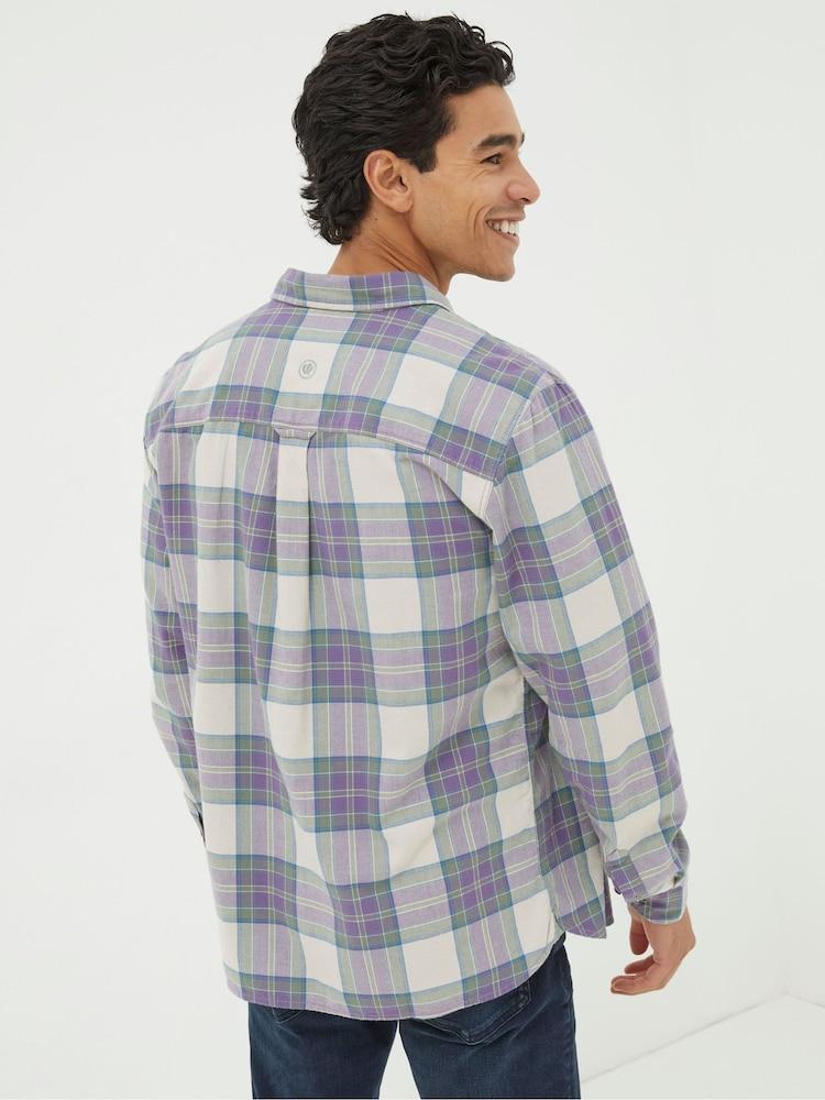 Fat Face Frensham Purple Check Shirt