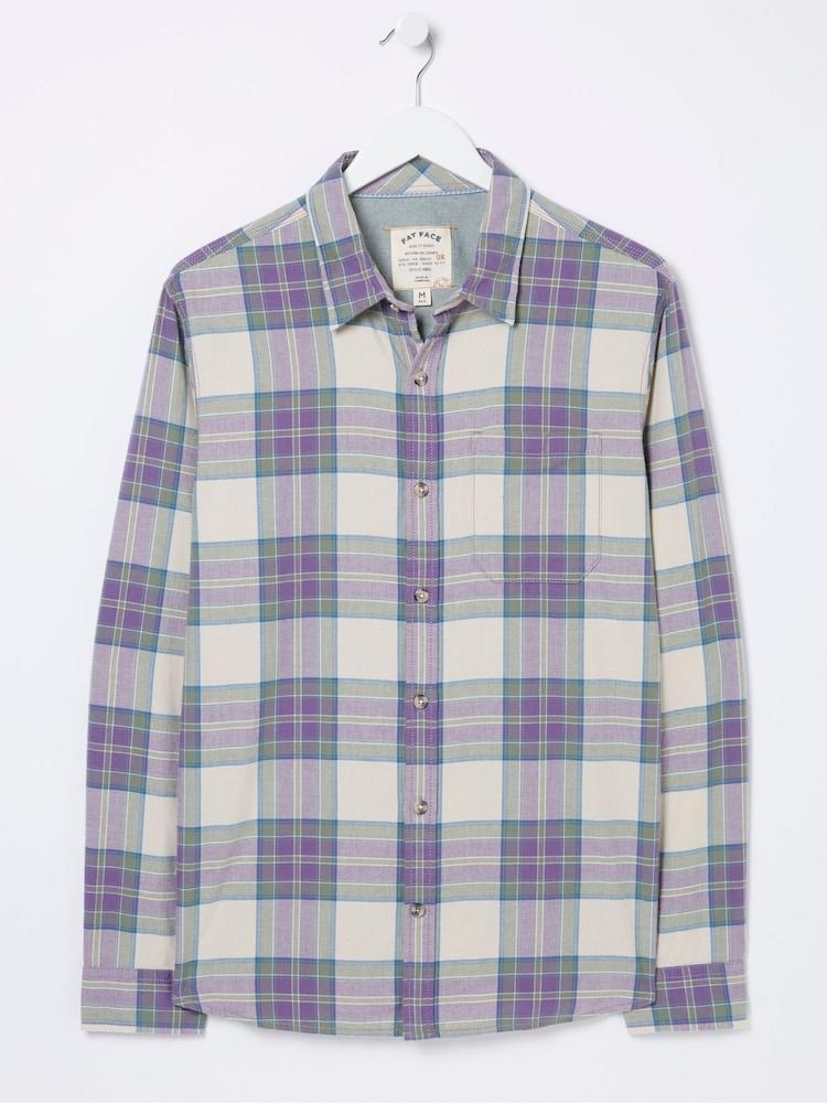 fat face Frensham Purple Check Shirt