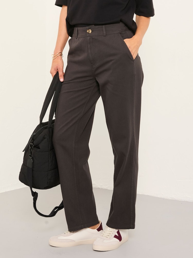 Fat Face Fynley Charcoal Grey Tapered Trouser