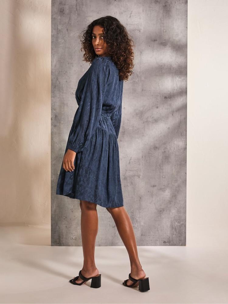Fat Face Gail Blue Detail Dress