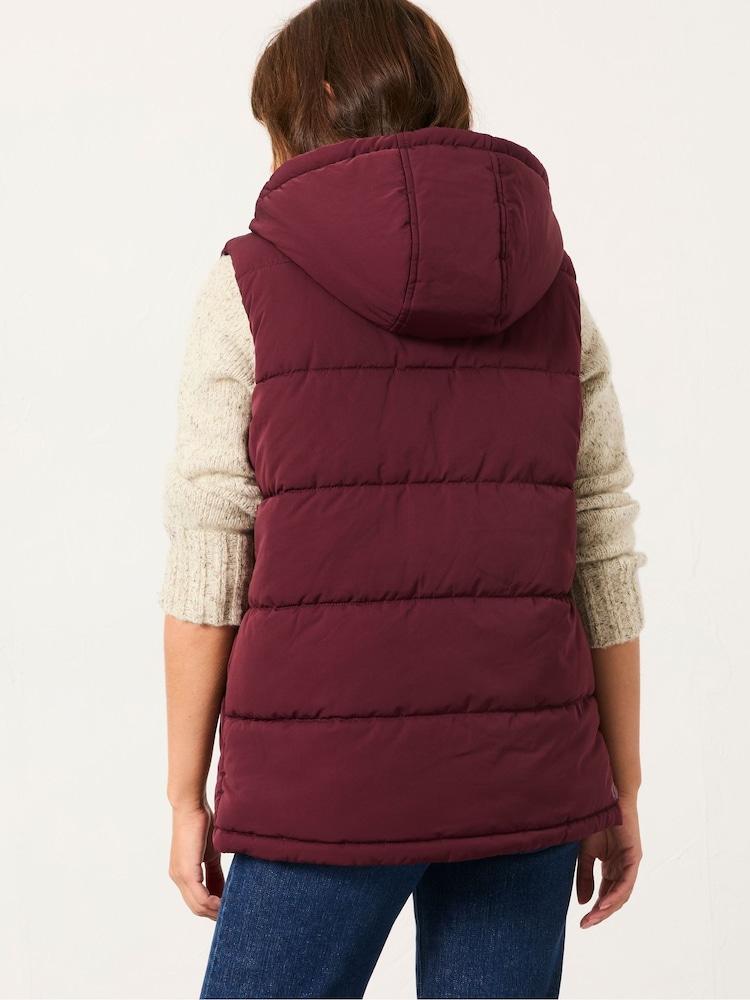 Fat Face Gem Burgundy Red Gilet