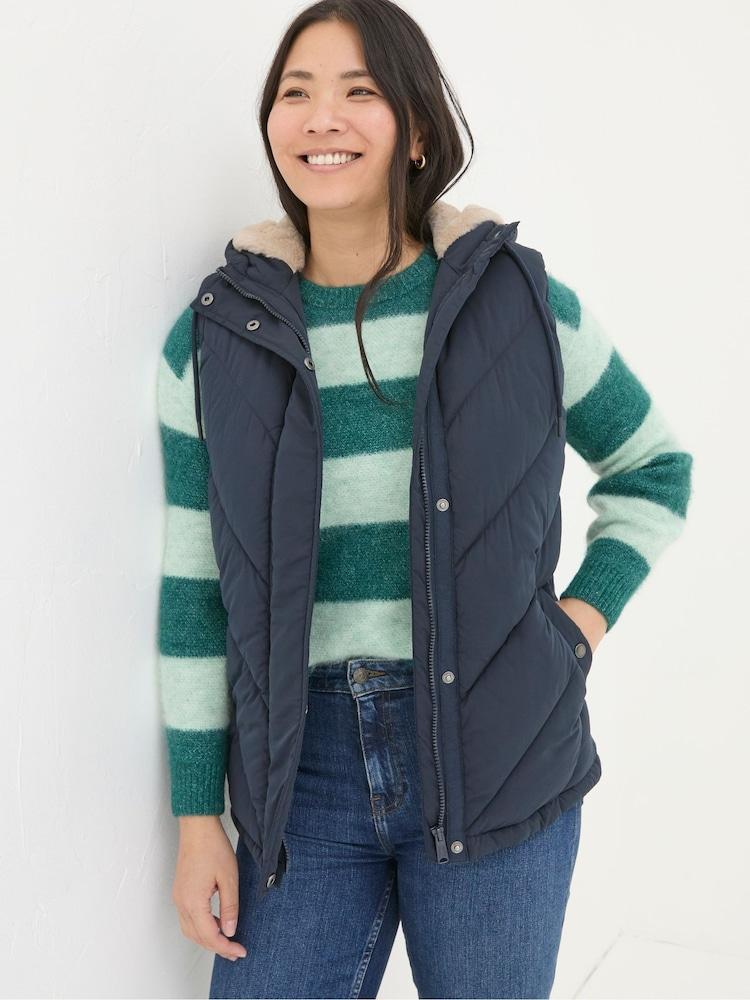 Fat Face Gem Navy Puffer Gilet