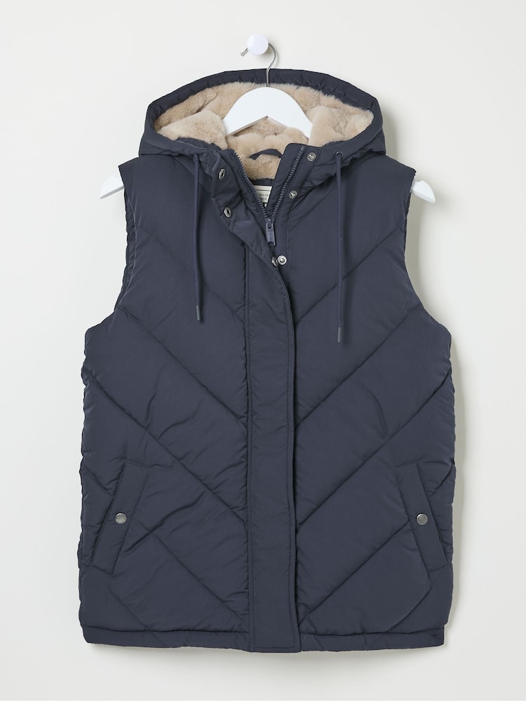 fat face Gem Navy Puffer Gilet