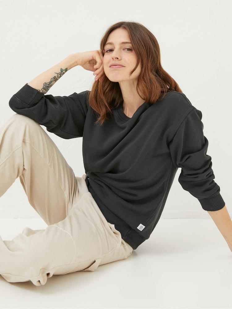 Fat Face Georgia Black Crew Sweatshirt