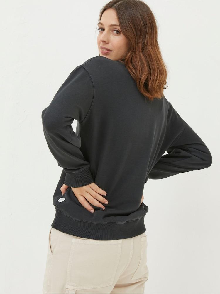 Fat Face Georgia Black Crew Sweatshirt