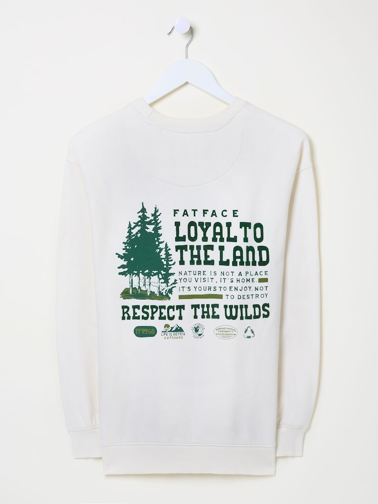 fat face Georgia Ivory Wilding Graphic Sweater