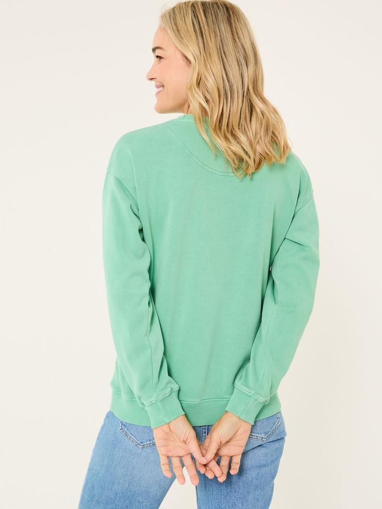 Fat Face Georgia Jade Green Crew Sweatshirt