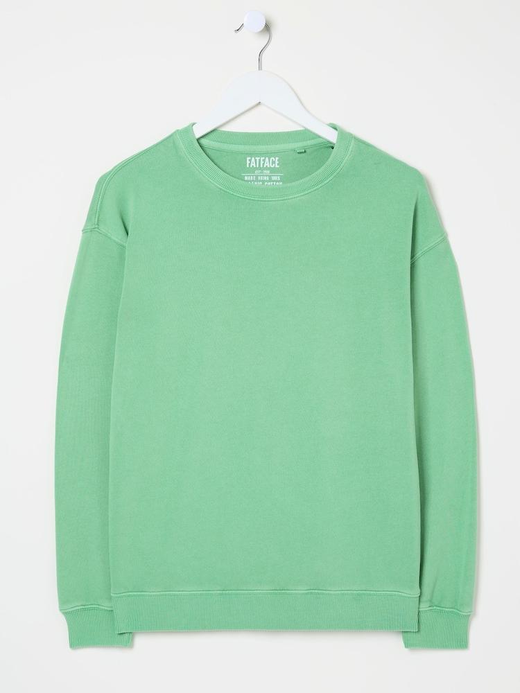 fat face Georgia Jade Green Crew Sweatshirt