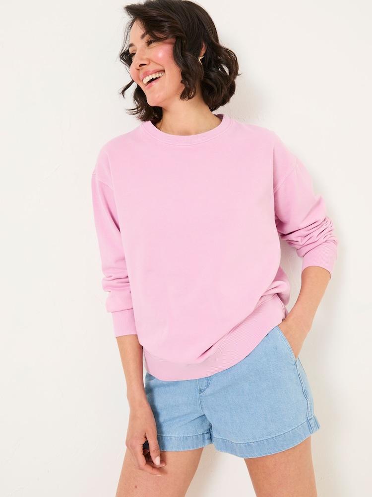 Fat Face Georgia Light Pink Crew Sweatshirt