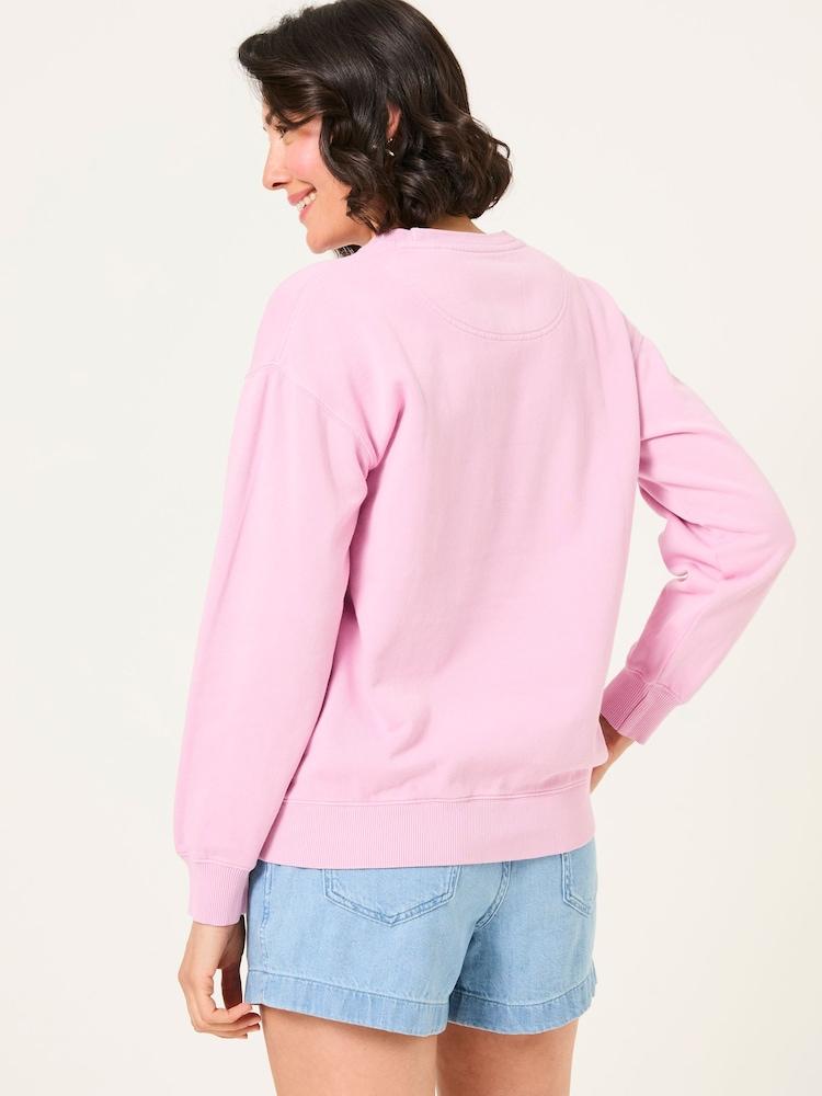 Fat Face Georgia Light Pink Crew Sweatshirt
