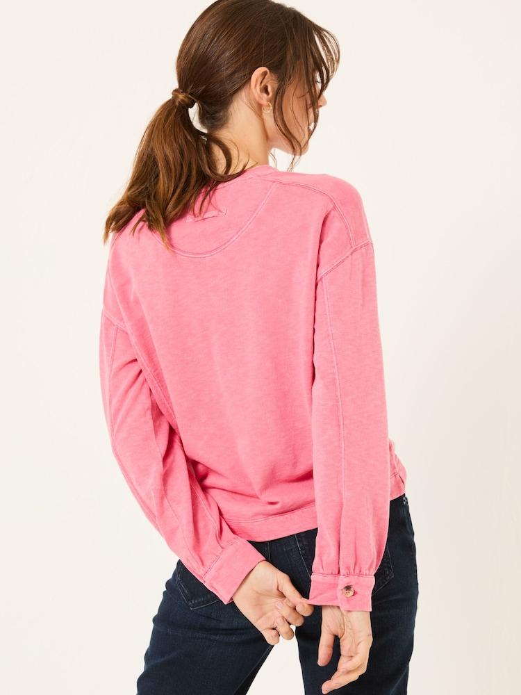 Fat Face Gia Blush Pink Crew Sweat Top