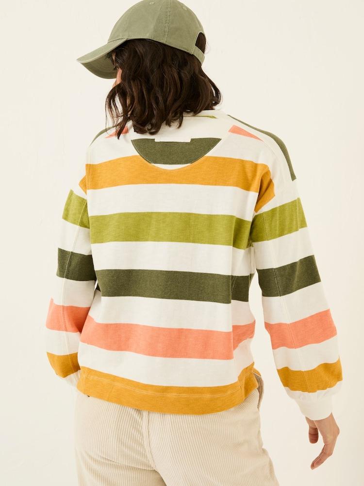 Fat Face Gia Multi Stripe Crew Sweat Top