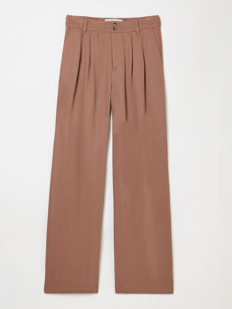 fat face Ginger Terracotta Wide Leg Drape Trousers