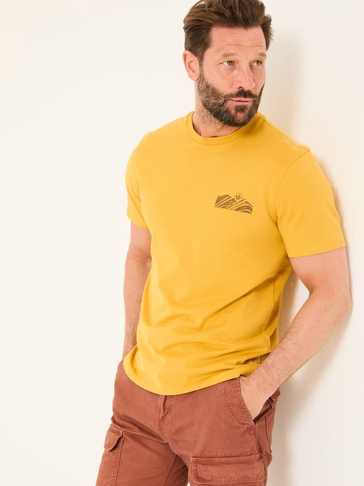 Fat Face Gold Hiking Hills Tshirt
