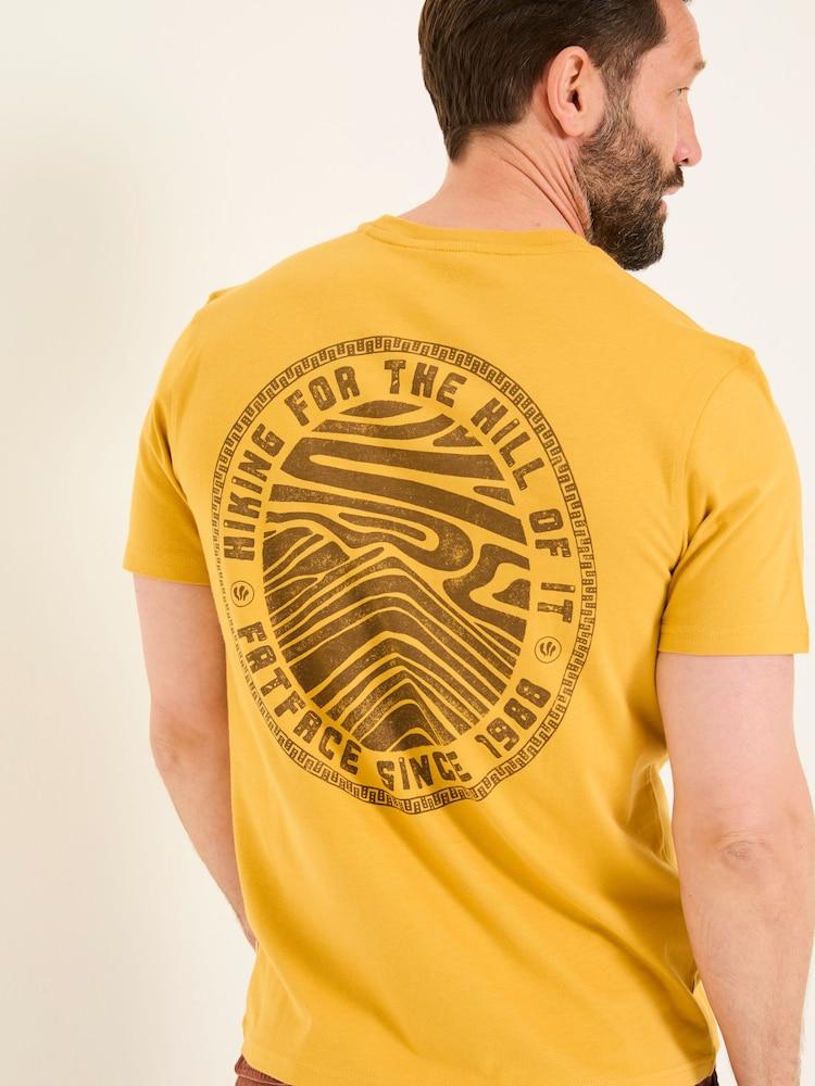 Fat Face Gold Hiking Hills Tshirt