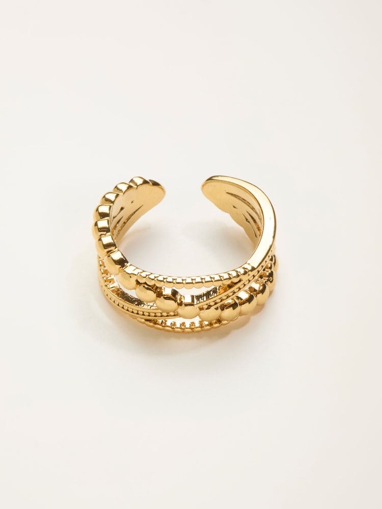 Fat Face Gold Plated Waterproof Ring