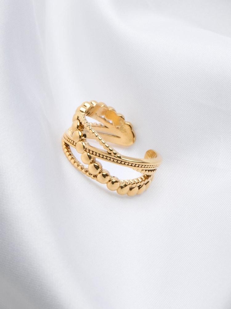 Fat Face Gold Plated Waterproof Ring