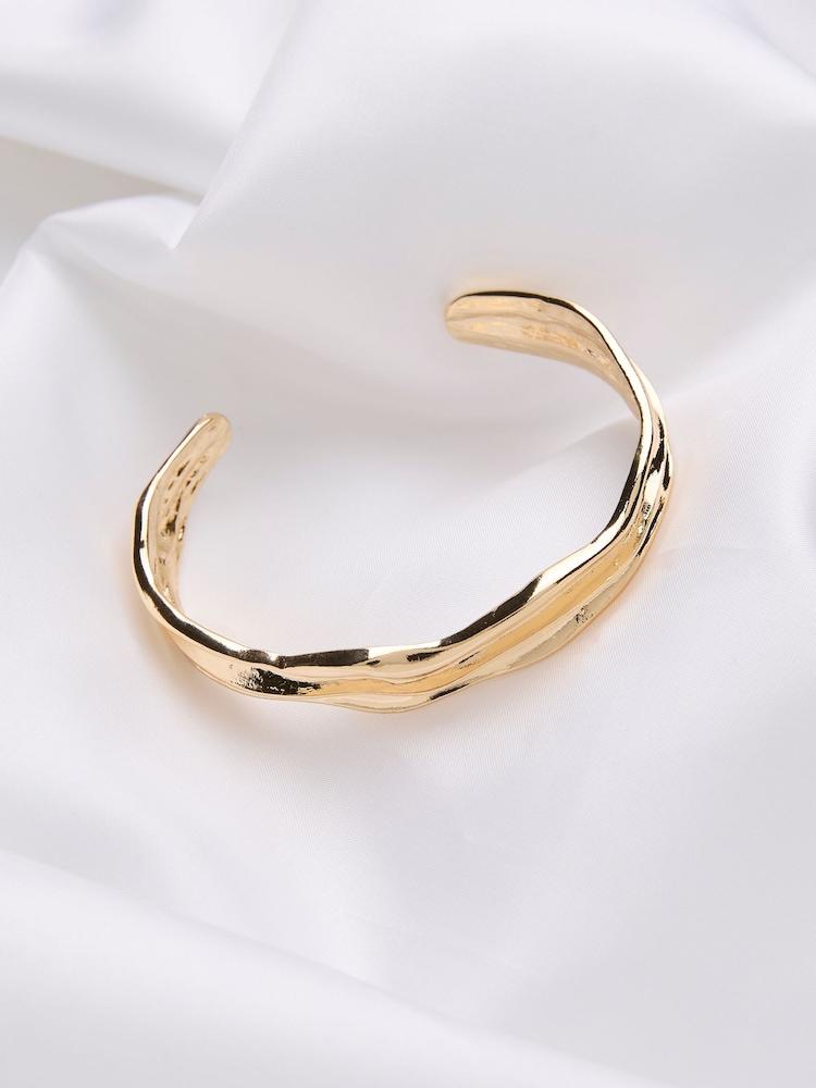 Fat Face Gold Tone Chunky Bangle