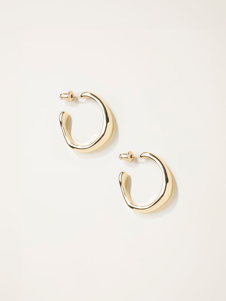 Fat Face Gold Tone Chunky Hoop Earrings