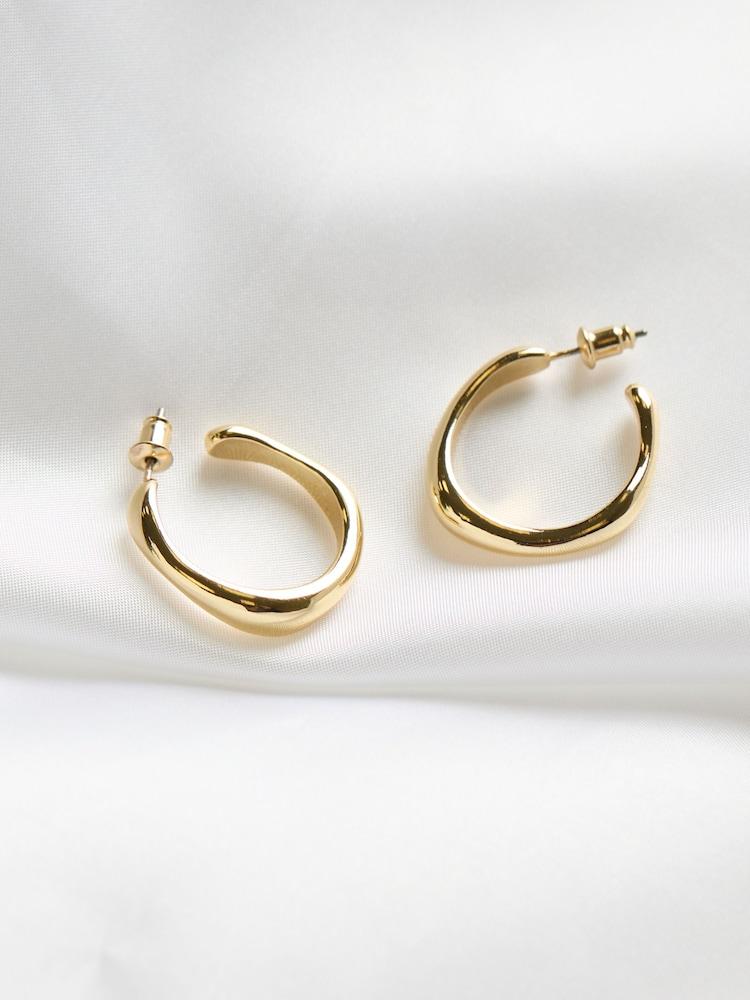 Fat Face Gold Tone Chunky Hoop Earrings