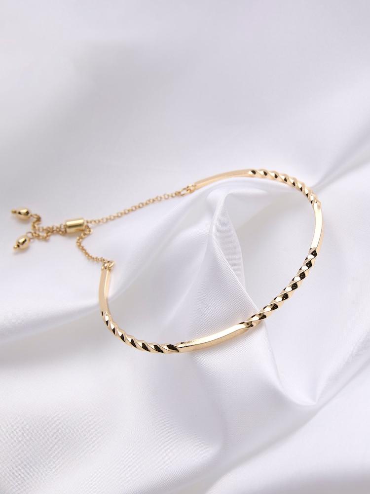 fat face Gold Tone Twist Adjustable Bracelet
