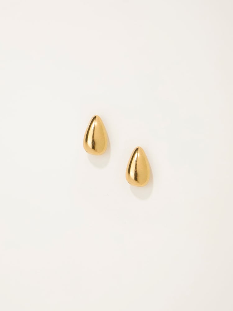 Fat Face Gold Tone Waterproof Tear Drop Earrings