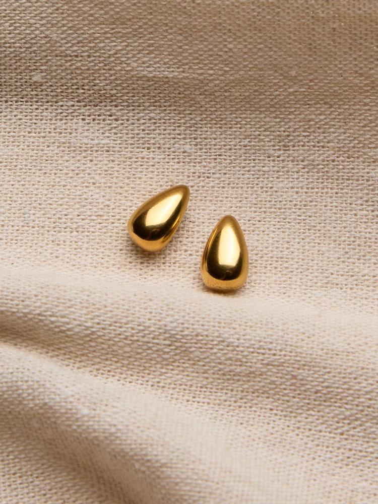 Fat Face Gold Tone Waterproof Tear Drop Earrings