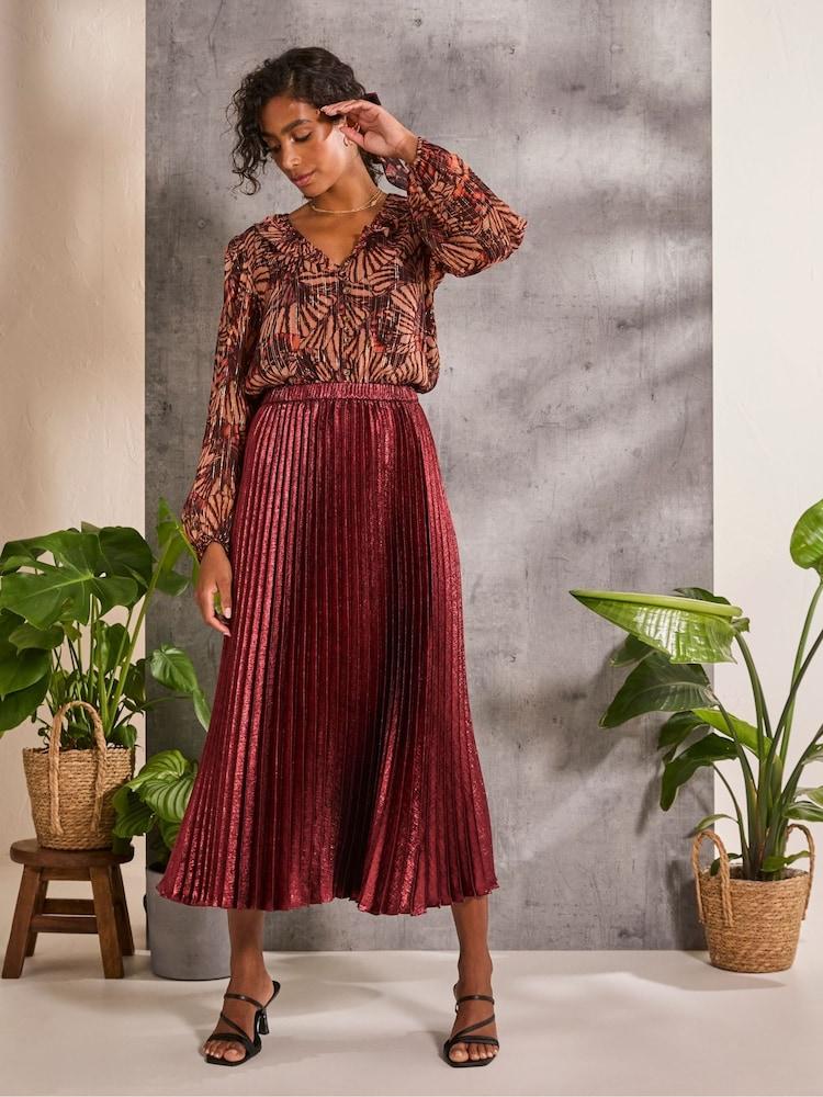 Fat Face Grace Black Printed Blouse