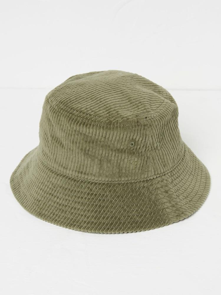 Fat Face Green 100% Cotton Cord Bucket Hat
