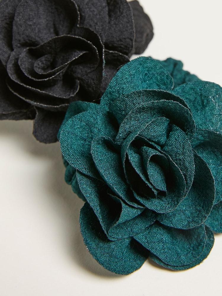 fat face Green 2 Pack Corsage Hair Ties