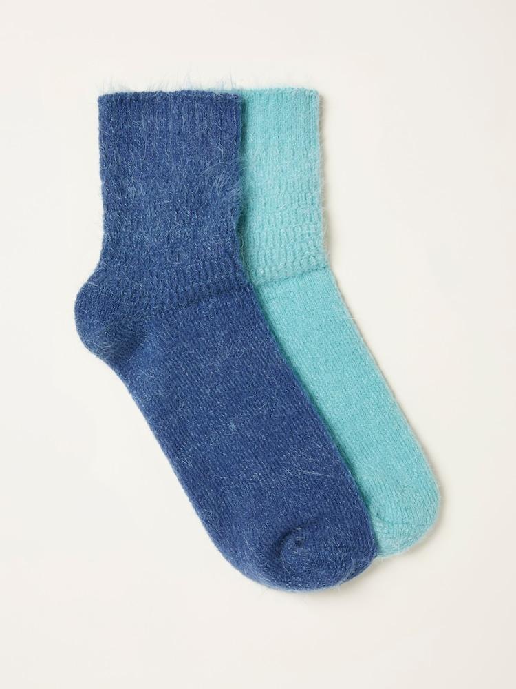 Fat Face Green 2 Pairs Of Super Soft Socks