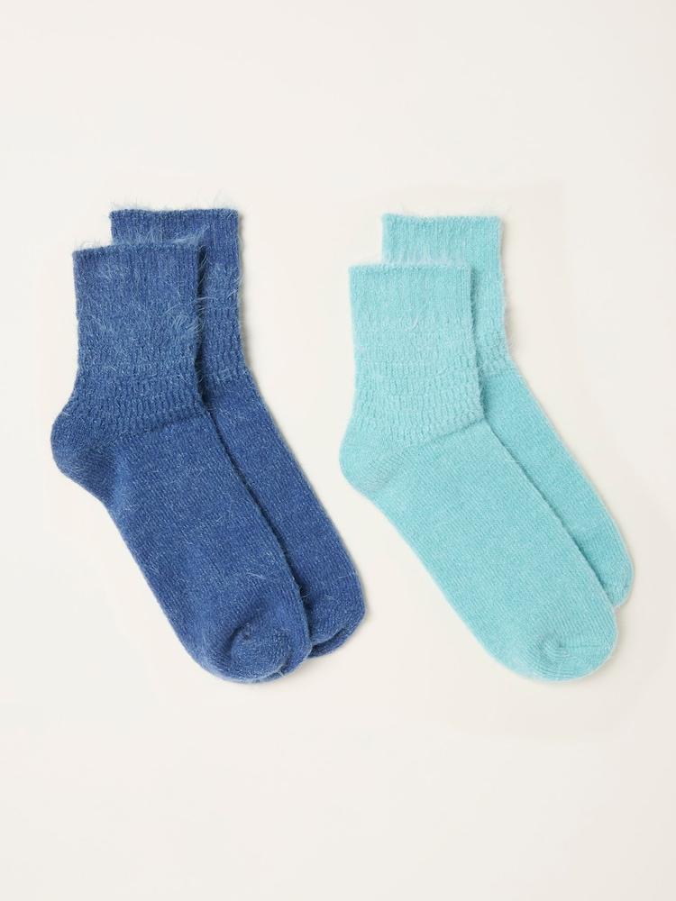 Fat Face Green 2 Pairs Of Super Soft Socks
