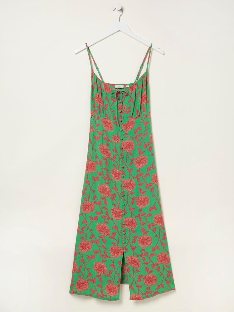 fat face Green Ariel Bali Blooms Midi Dress