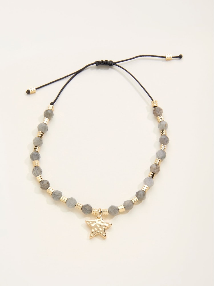 Fat Face Green Beaded Bracelet