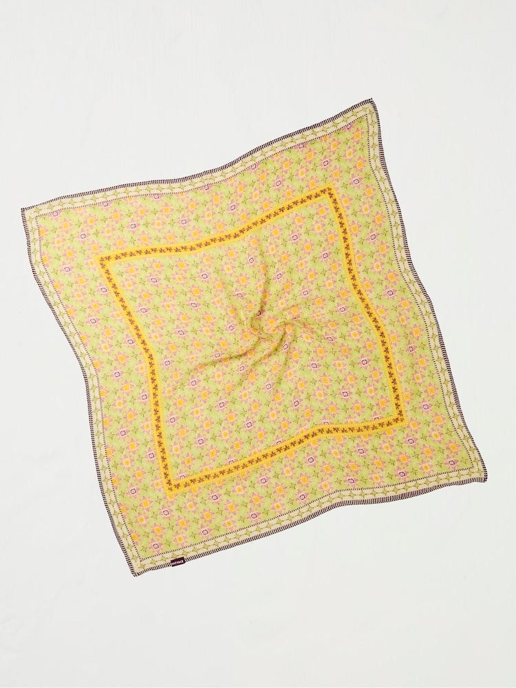 Fat Face Green Beeble Printed Hair Scarf