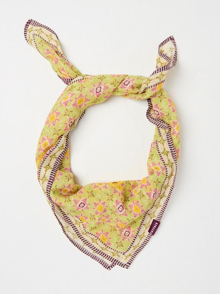 fat face Green Beeble Printed Hair Scarf