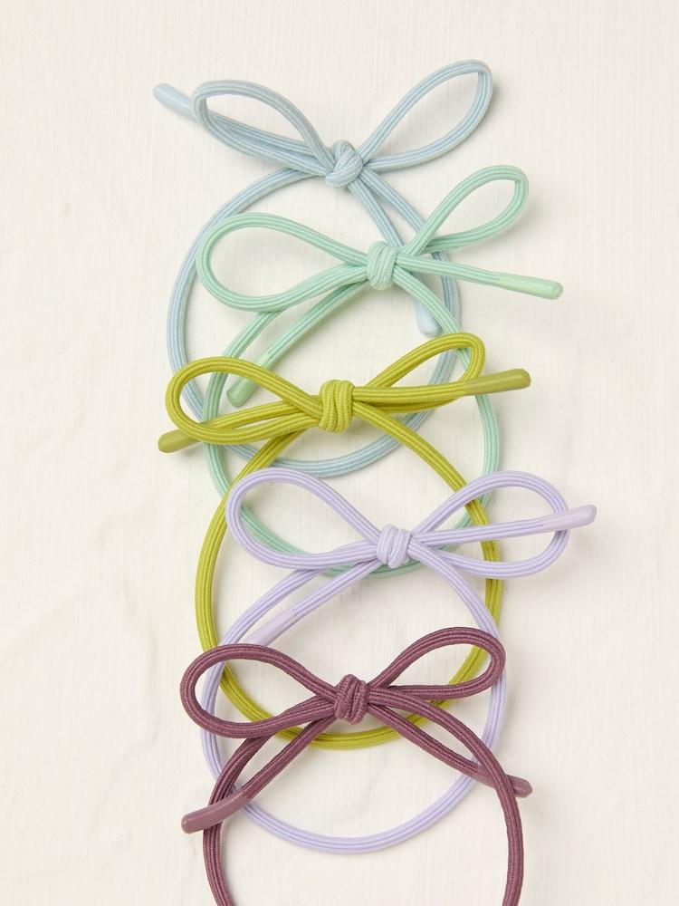 fat face Green Bow Hair Elastics
