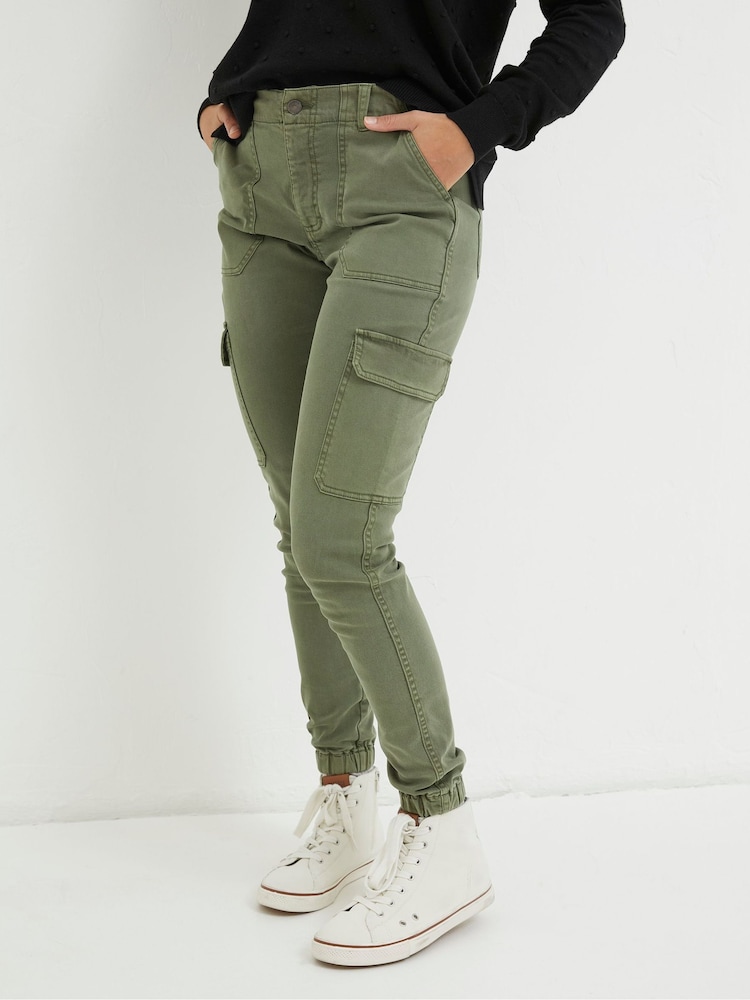 Fat Face Green Cargo Trousers