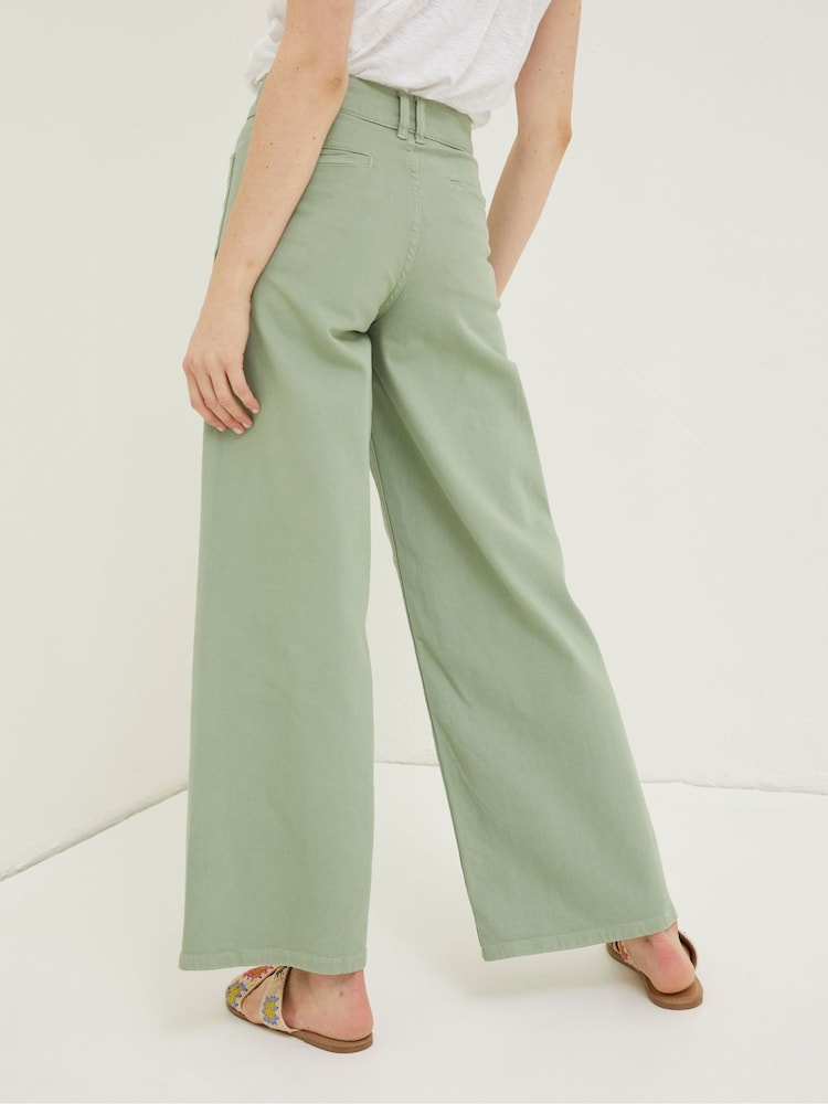 Fat Face Green Cassie Marine Straight Jeans