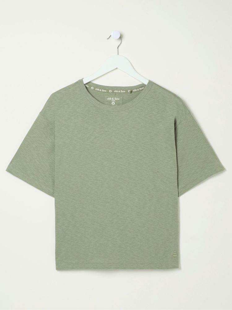 fat face Green Cotton Blend Boxy T-Shirt