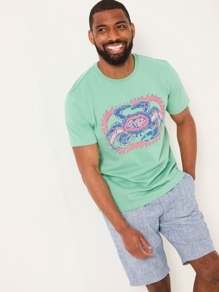 Fat Face Green Crab Graphic Tshirt