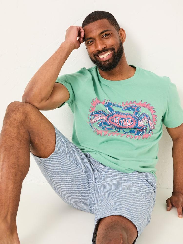 Fat Face Green Crab Graphic Tshirt